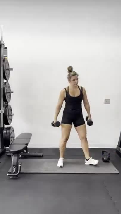 Holly demonstrating an exercise