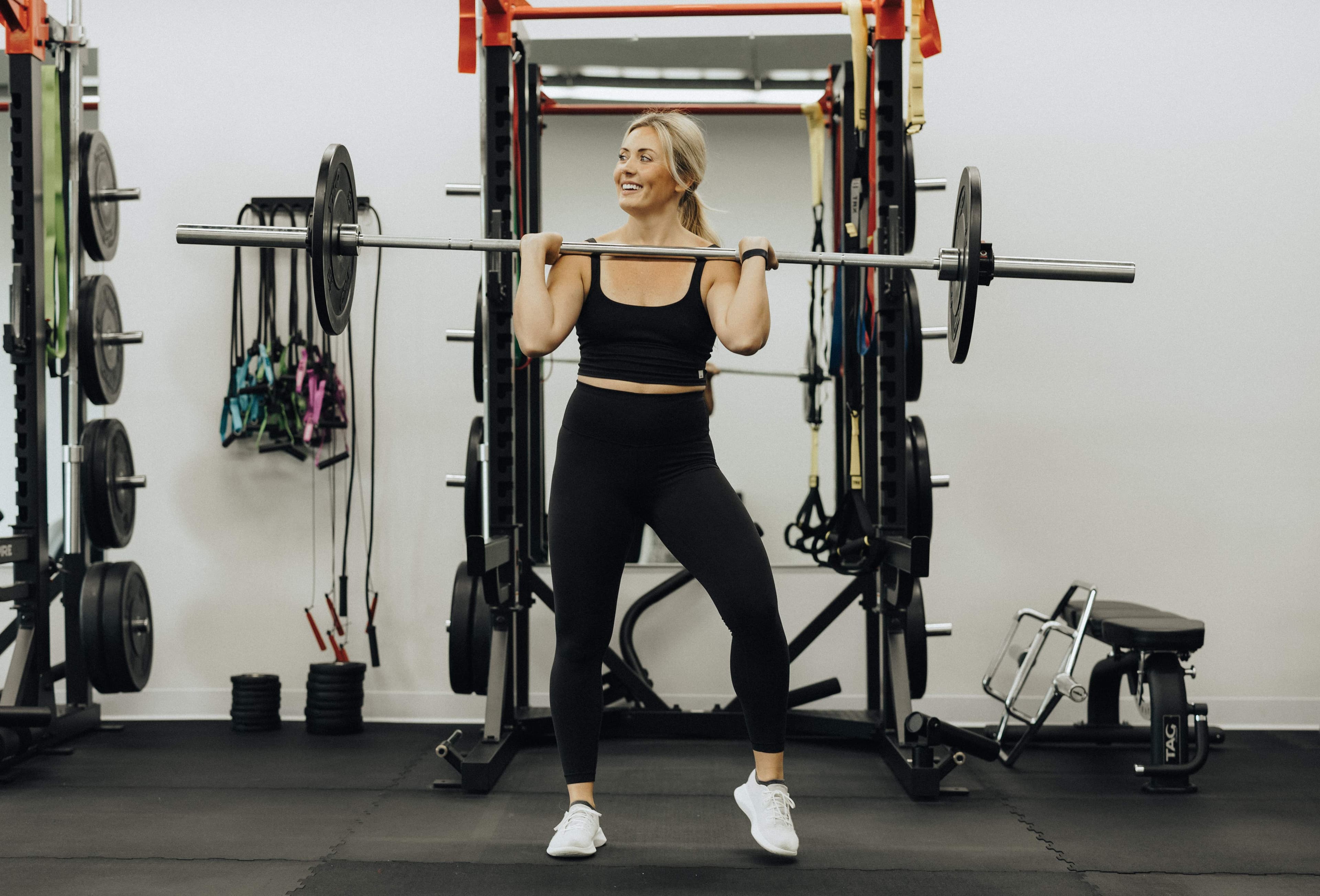 Holly Janiszewski training a client